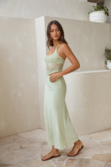 Dreamdays Halter Lace Maxi Dress Sage