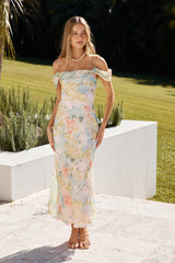 Coloured Canvas Maxi Dress Green