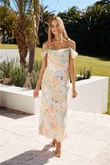 Coloured Canvas Maxi Dress Green