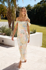 Coloured Canvas Maxi Dress Green