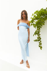Cleo Cove Strapless Maxi Dress Blue