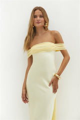 Cleo Cove Strapless Maxi Dress Butter Yellow
