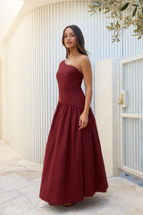 Lexi Love One Shoulder Maxi Dress Red