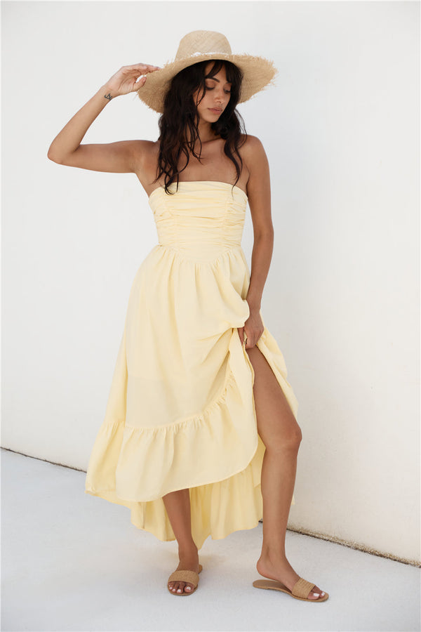 Love In The Summer Maxi Dress Yellow