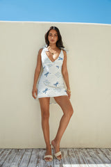 Sixth Sense Mini Dress Blue