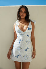 Sixth Sense Mini Dress Blue