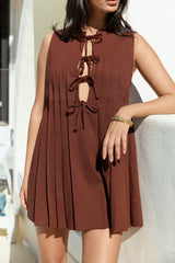 Citrine Delights Mini Dress Brown