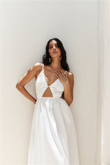 Lantern Trail Maxi Dress White