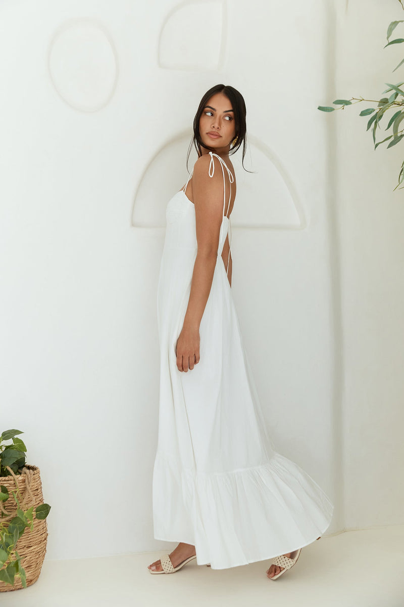 By Your Side Maxi Dress White