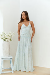 Among The Flowers Maxi Dress Blue