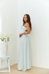 Among The Flowers Maxi Dress Blue