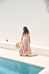 Blossoming Love Maxi Dress Pink