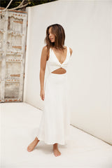 Soft Silhouette Maxi Dress White