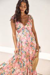 Blossoming Love Maxi Dress Pink