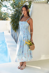 Whimsical Charm Maxi Dress Blue