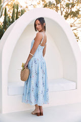 Whimsical Charm Maxi Dress Blue
