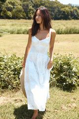 Porcelain Princess Maxi Dress White