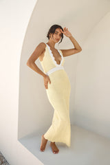 Lisbon Lover Knit Maxi Dress Yellow