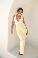 Lisbon Lover Knit Maxi Dress Yellow