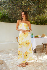 Daydream Daze Strapless Maxi Dress Print