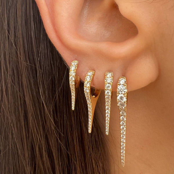 Diamond Spike Earrings