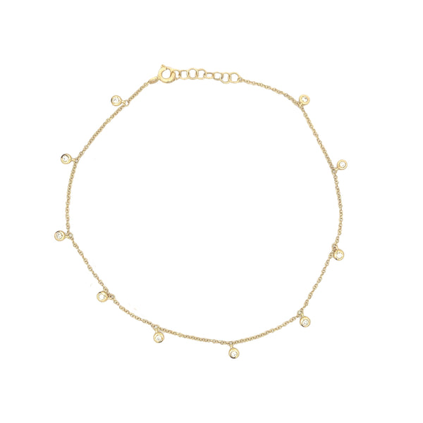 Diamond Dangle Anklet