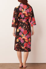 Vera Cloud Jersey Midi Robe in Twilight Garden