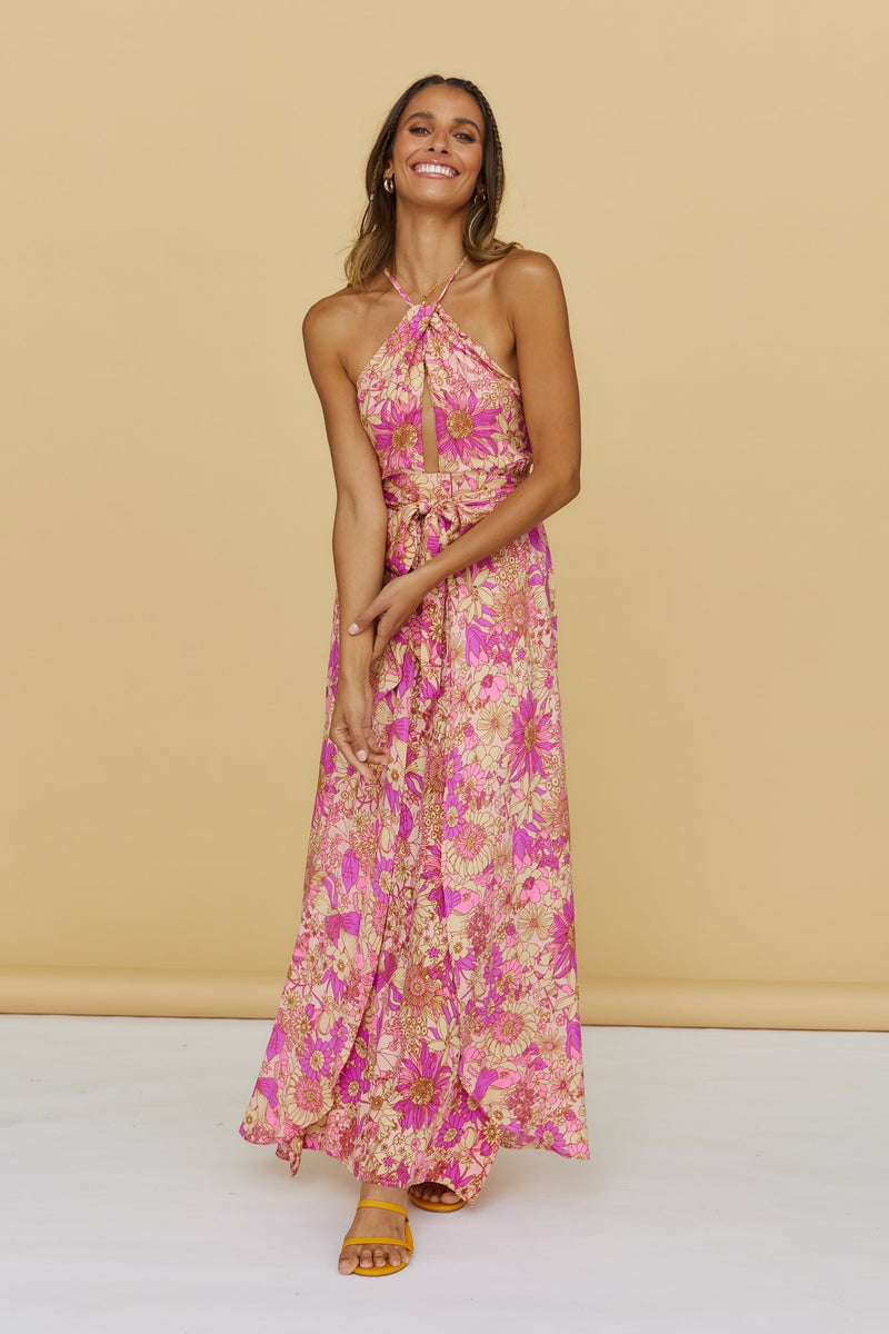 Sunset Shadows Maxi Dress Purple