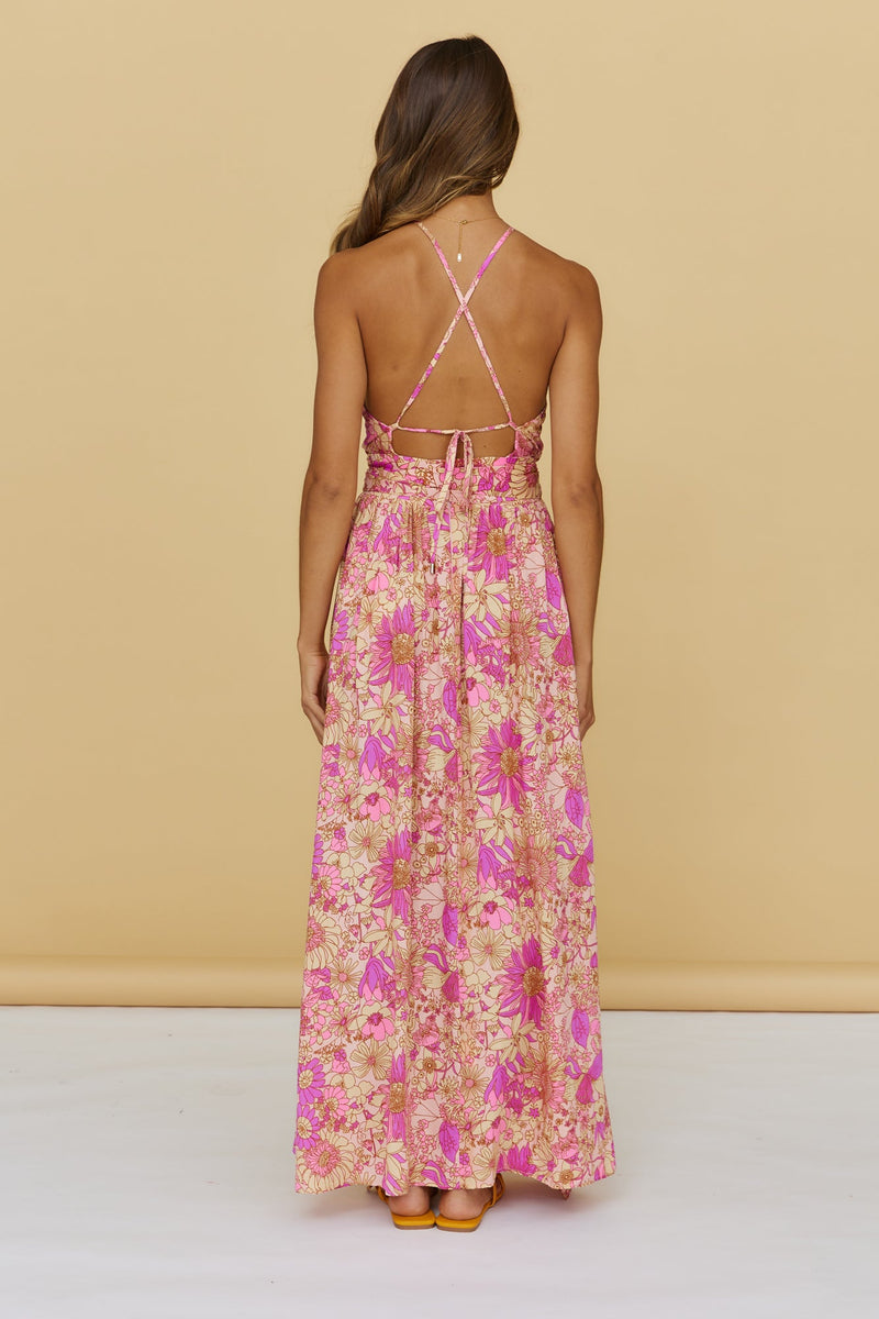 Sunset Shadows Maxi Dress Purple
