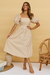 Delfino Maxi Dress Tan