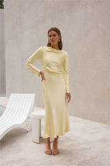 Forget Me Not Satin Maxi Dress Butter