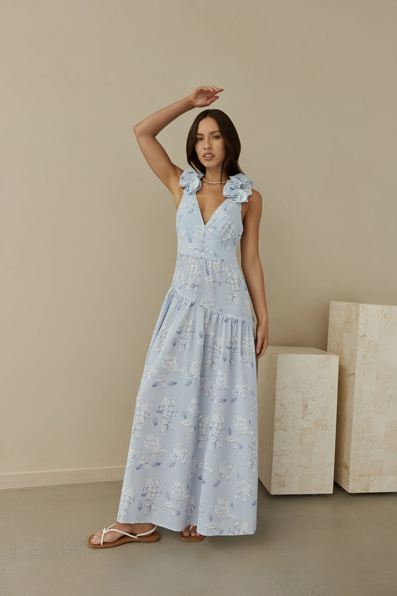 Pretty Smile Maxi Dress Blue