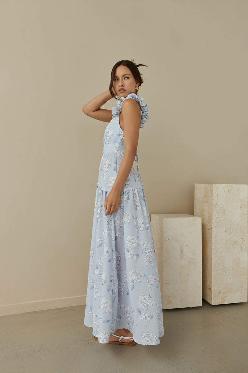 Pretty Smile Maxi Dress Blue