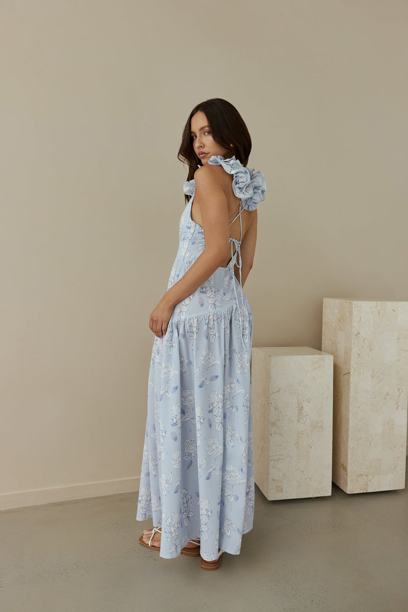Pretty Smile Maxi Dress Blue