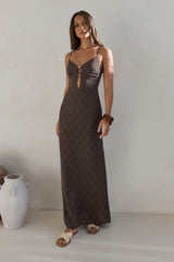 Riviera Nights Maxi Dress Chocolate