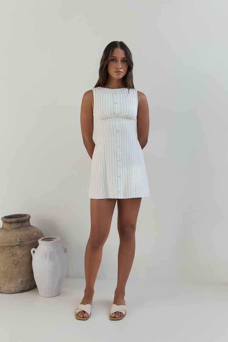 La Costa Mini Dress Beige