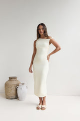 Moonlit Moments Off Shoulder Mesh Maxi Dress Yellow