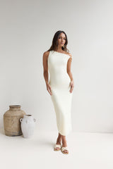 Moonlit Moments Off Shoulder Mesh Maxi Dress Yellow