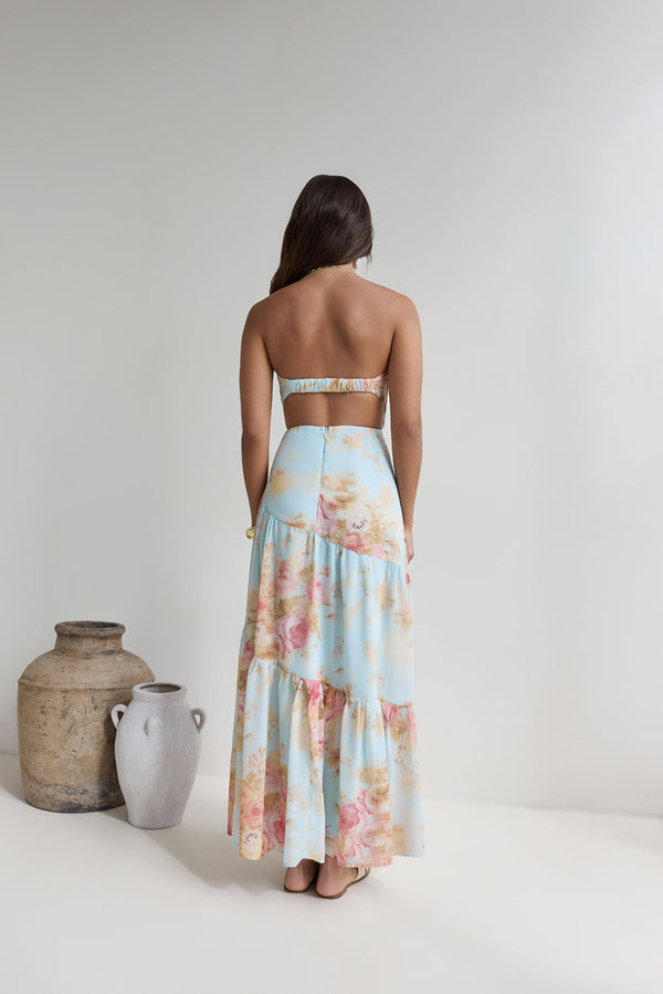 Beyond The Glow Strapless Maxi Dress Print