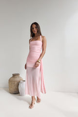 Sailing Days Mesh Maxi Dress Pink