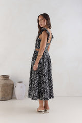 Uncharted Bliss Midi Dress Black