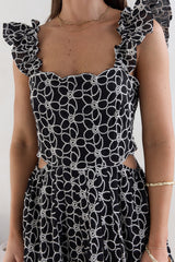 Uncharted Bliss Midi Dress Black