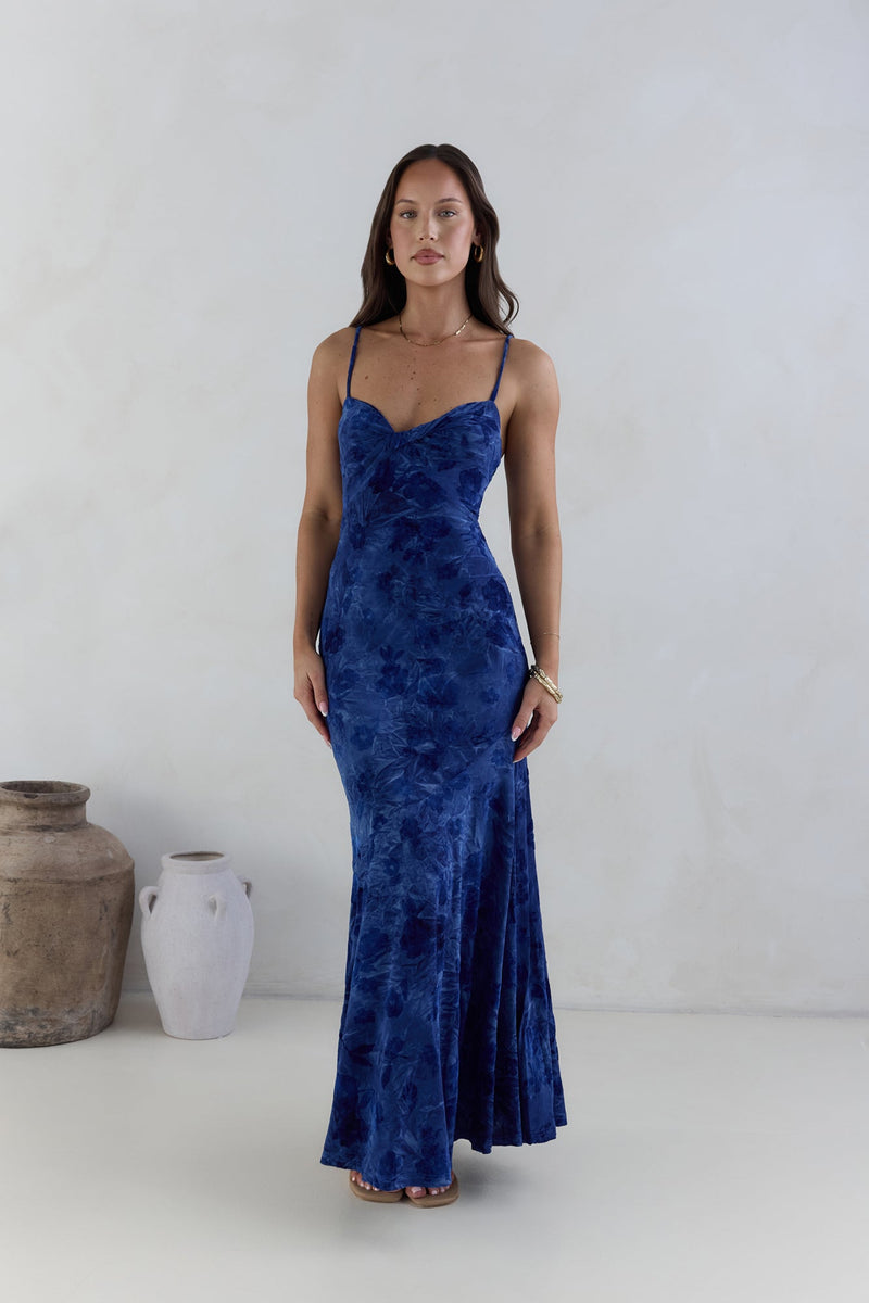 Wander In Style Maxi Dress Blue