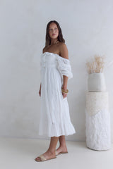 Loved By The Moon Midi Dress White