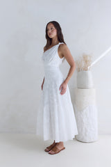 Snowy Mountain Maxi Dress White