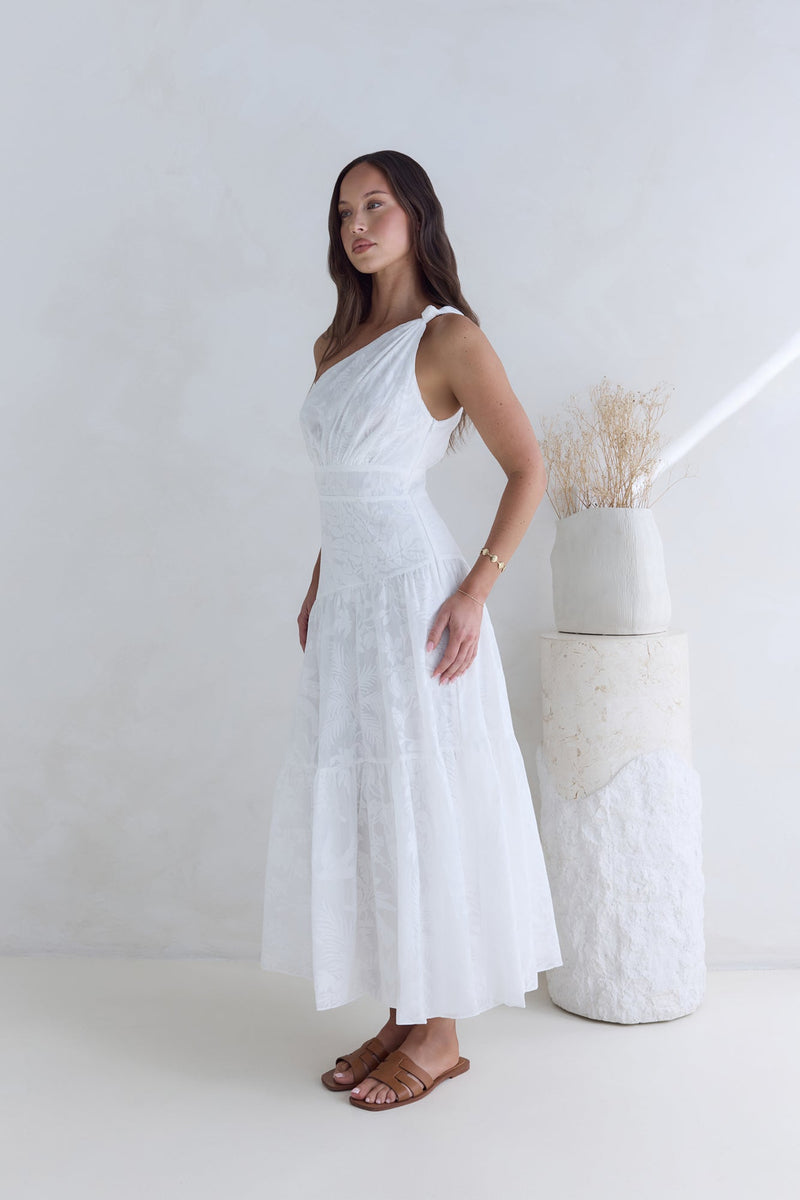 Snowy Mountain Maxi Dress White