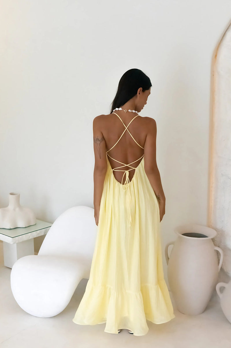 Limoncello Spritz Maxi Dress Yellow