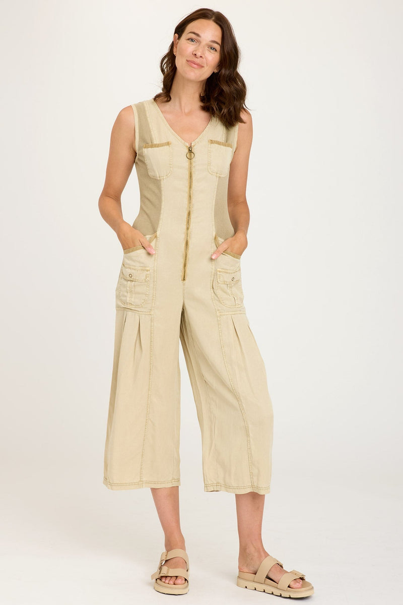 Soft Twill Macgowan Wide Leg Cargo Jumpsuit