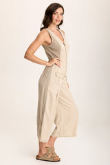 Linette Jumpsuit with V-Neck and Adjustable Straps