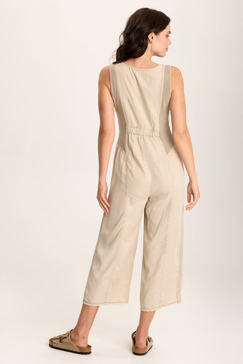 Linette Jumpsuit with V-Neck and Adjustable Straps